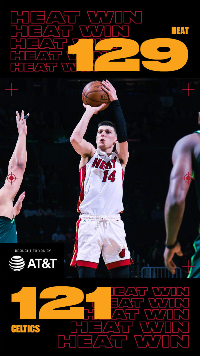 热火129-121力克绿军 希罗24+11 邓罗22分 沃克36+7 巴特勒伤退