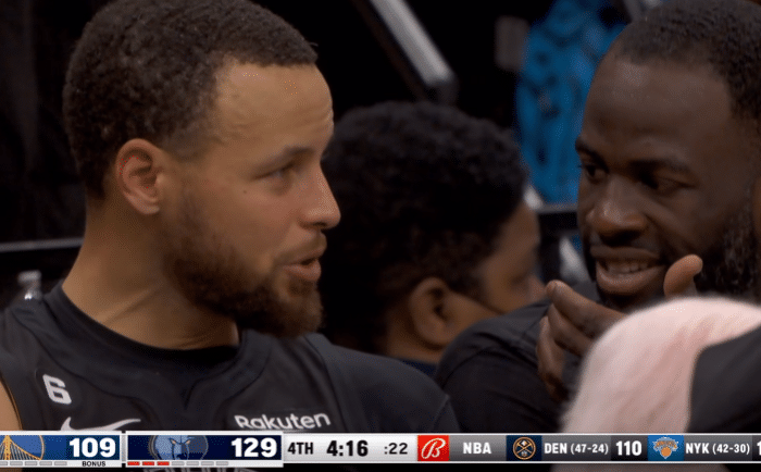 汤普森狄龙隔空互喷！克莱冲灰熊替补席炫耀四个冠军 库里呆坐一旁