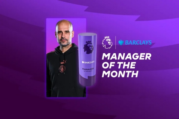 六战全胜！官方：瓜迪奥拉当选英超二月最佳主帅