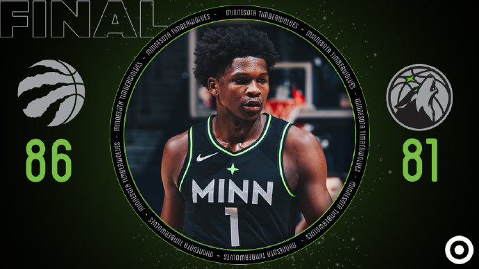 猛龙86-81复仇森林狼 鲍威尔31分 唐斯19+13