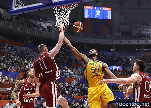拉脱维亚男篮104-84巴西男篮 格拉祖利斯24+5 扎加斯17分