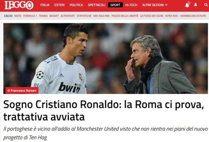 罗马当地媒体：罗马有意C罗，已与他展开接触