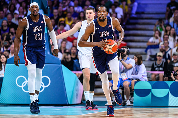 巴黎奥运男篮赛：杜兰特复出，疯狂砍分无人能挡