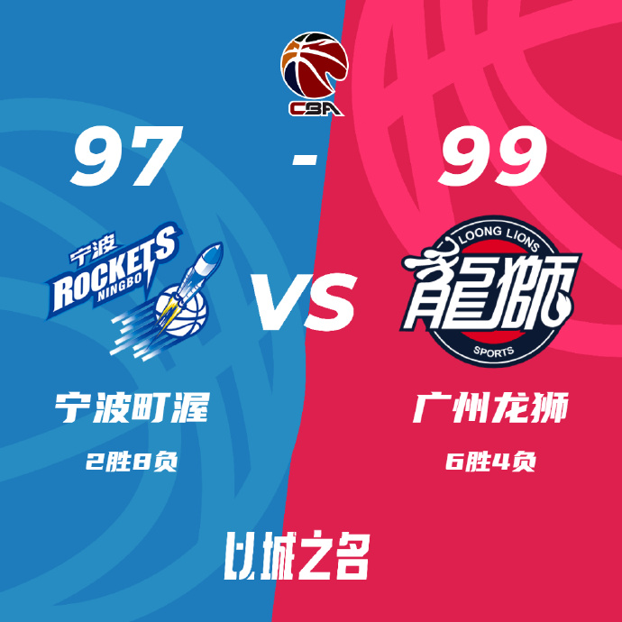 广州99-97险胜宁波 陈盈骏11+7+7+绝杀 崔永熙23+7