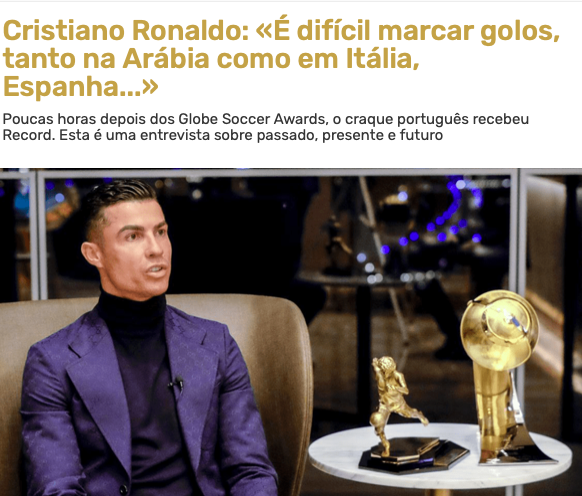 不满梅西包揽？C罗采访公开质疑金球奖+FIFA最佳评选：已失去可信度