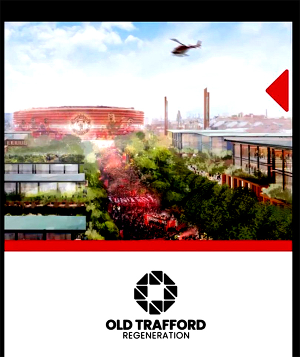 曼联20亿新主场概念图惊艳亮相，容纳10万人，或促73亿经济增长