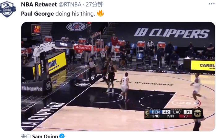 冲上热搜！乔治空篮不进+15中5！季后赛又要拖伦纳德后腿？