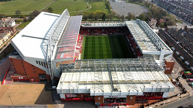 英超利物浦球队场馆-安菲尔德球场