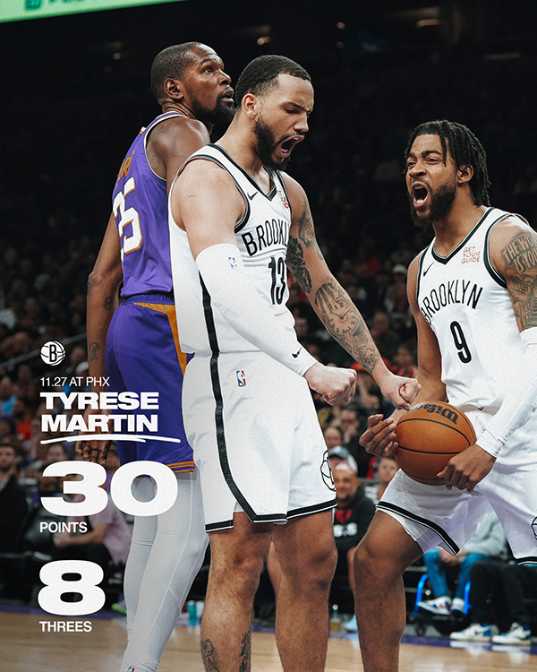 30+8三分燃爆赛场，篮网赢下太阳后更衣室成欢乐海洋，崔永熙泼水一幕引关注