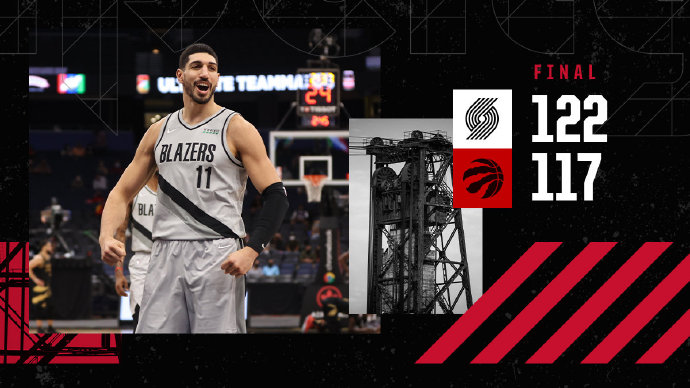 开拓者122-117击败猛龙 麦科勒姆23+7+5 西亚卡姆26+8