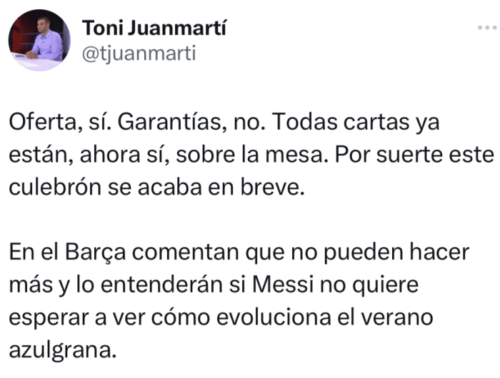 又被辜负？曝巴萨告知梅西：已尽力！会报价但不确保注册，不想等也理解