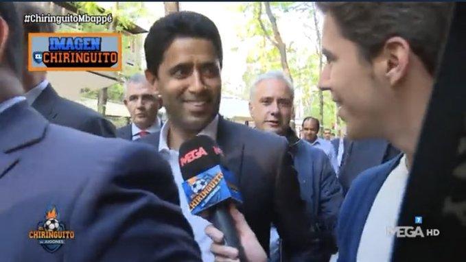 记者：纳赛尔告知其他俱乐部主席称姆巴佩已续约