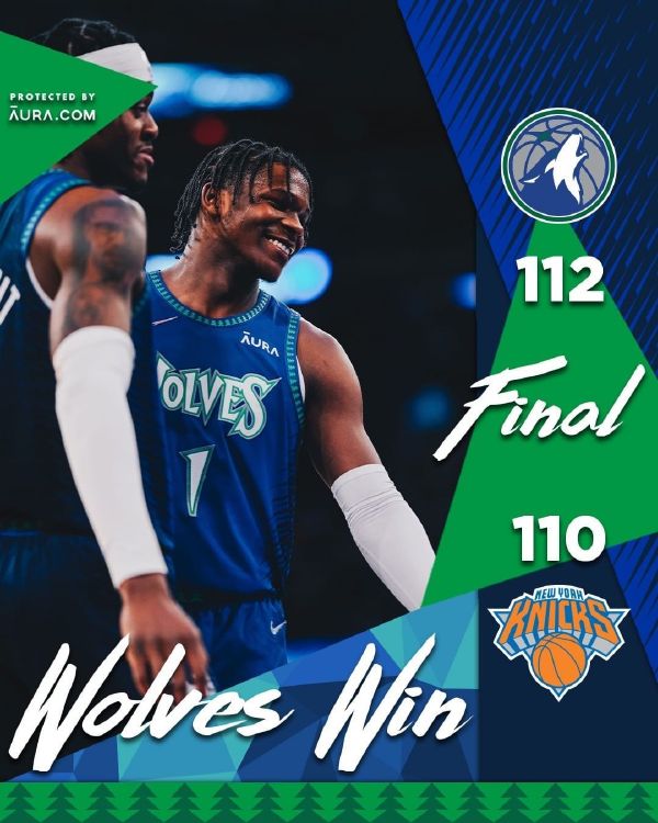 森林狼112-110险胜尼克斯 富尼耶27分 兰德尔20+9+9