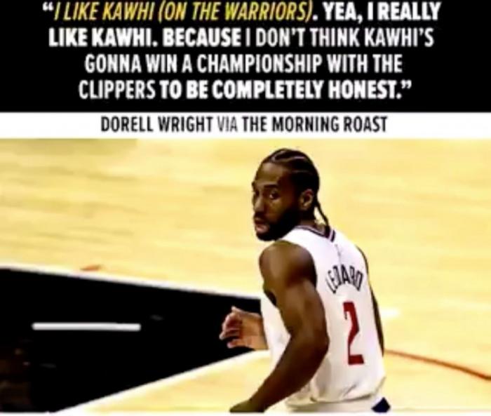 欢迎来抱大腿！勇士旧将：小卡在快船拿不了冠军，乐于看到他联手库里！