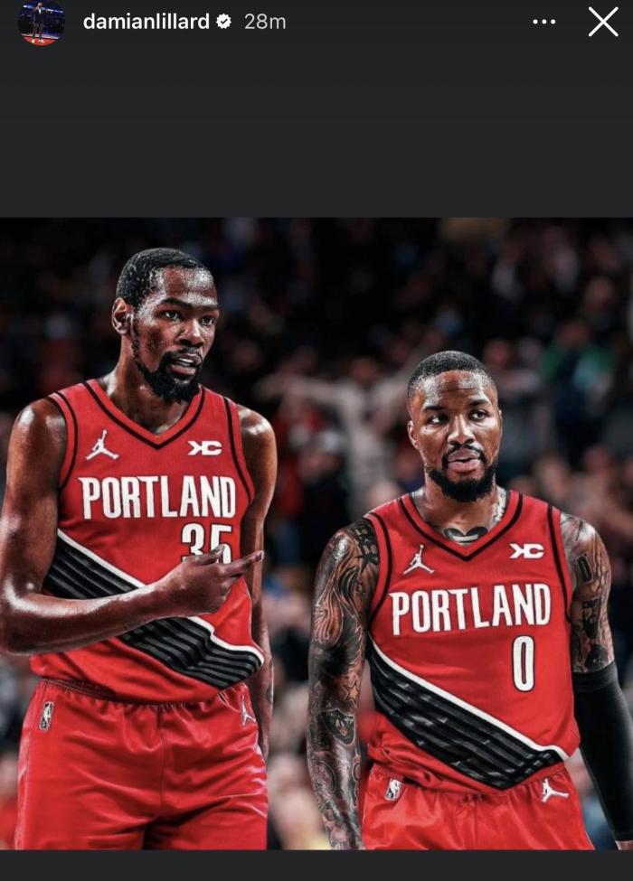 利拉德正式招募杜兰特！球迷支招开拓者8换1 难道杜欧都离开篮网？