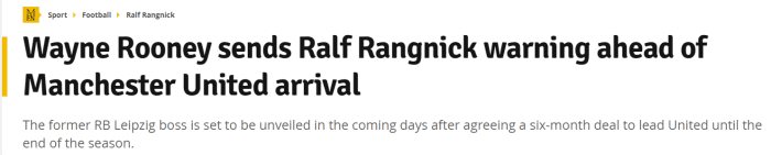 鲁尼：朗尼克会面临挑战，但他有能力让曼联更好