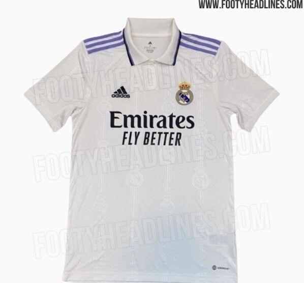 皇马下赛季主场球衣谍照：白色主色+蓝色肩条纹