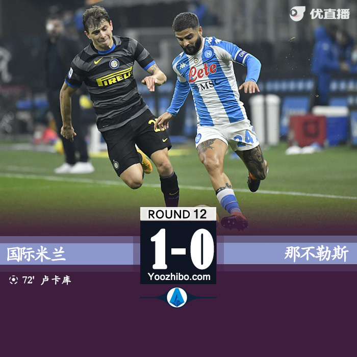 意甲简报：国米1-0那不勒斯距榜首1分 卢卡库点射
