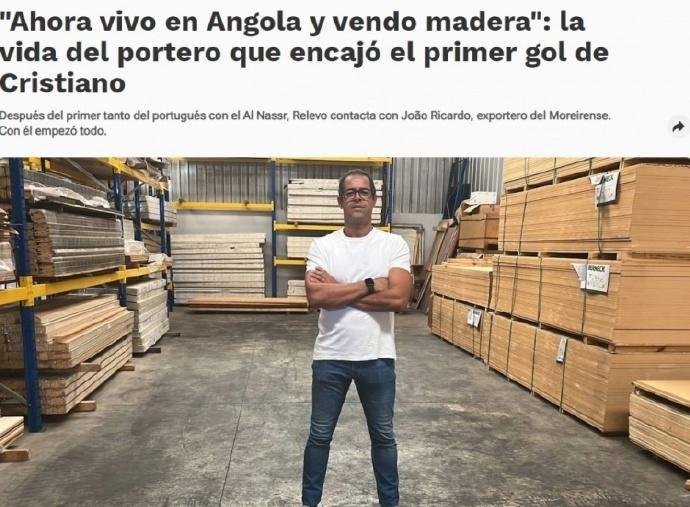 西媒：C罗职业赛首球的对方门将在卖木材