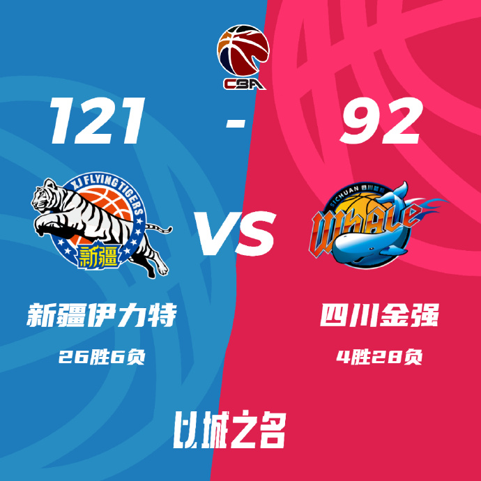 新疆121-92战胜四川 阿不都19+7+5 齐麟18分 高登28分