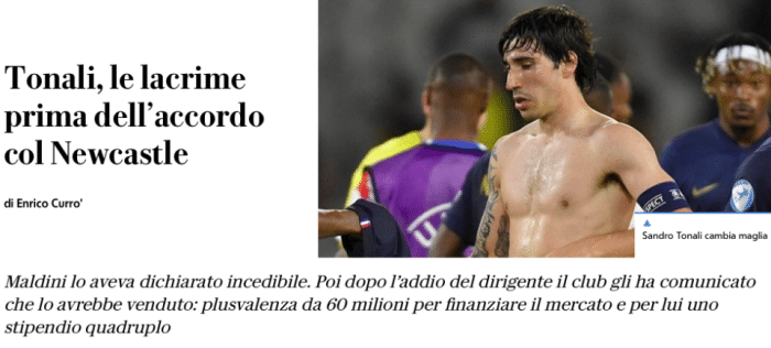 唏嘘！被7千万欧出售后，23岁米兰未来领袖痛哭流涕：本想留到退役