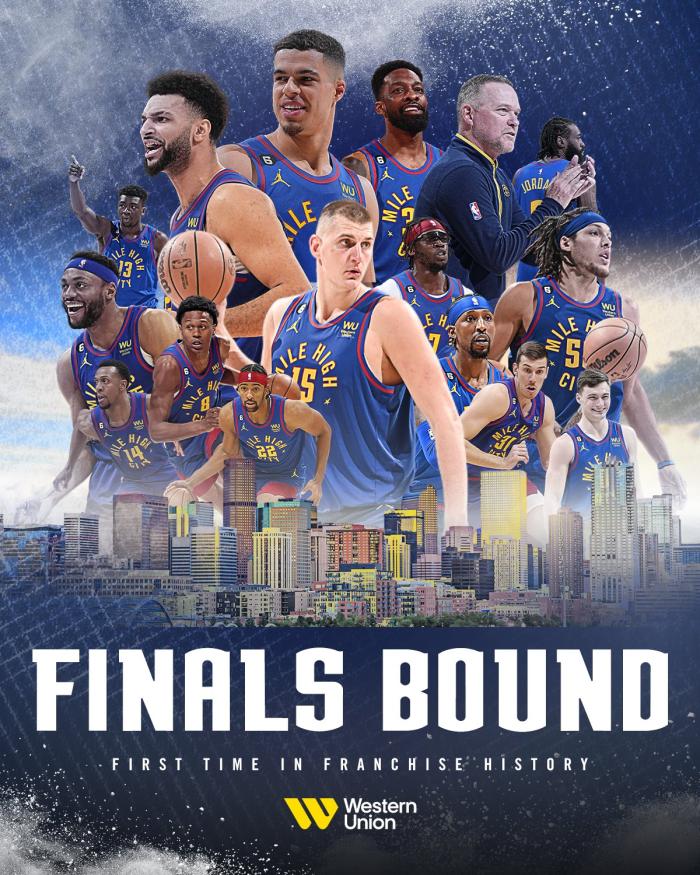 西部冠军合影出炉：湖人旧将C位抱奖杯 悍将紧抱约基奇MVP抢镜