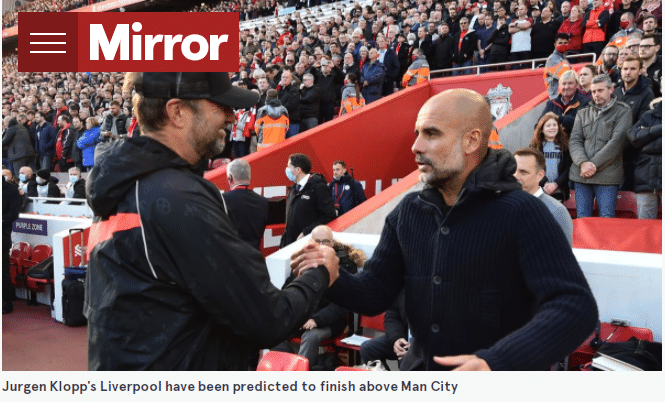 超级计算机：利物浦八成夺冠，曼联0.3%进前四