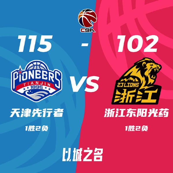 广厦102-115爆冷天津 胡金秋23+9 林庭谦29+5+5