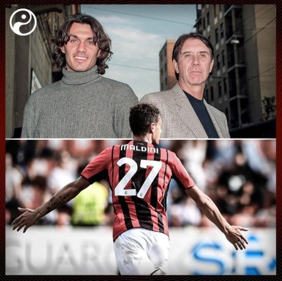 马尔蒂尼三代人为米兰出场1329次，赢得30冠