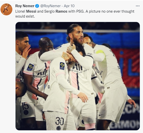 拉莫斯庆祝时将梅西搂入怀中，记者：之前不敢想