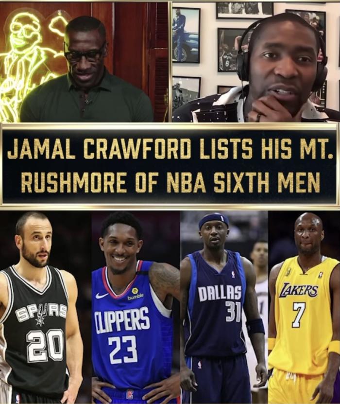 太谦虚了！克劳福德评历史最佳第六人阵容：吉诺比利、路威、奥多姆！