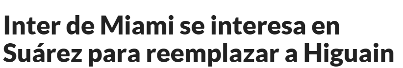 顶替伊瓜因，贝克汉姆有意将苏亚雷斯带到美职联