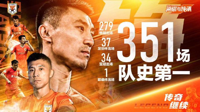 里程碑！郑铮以351次出场成为山东队史第一人