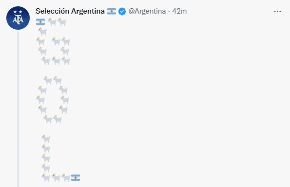 梅西点射破门！阿根廷官方用山羊摆出“GOL"