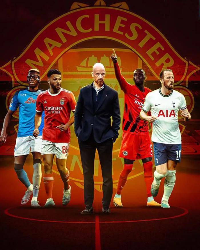 曼联买中锋6大候选曝光，亿镑先生将诞生！滕哈格对一人梦寐以求