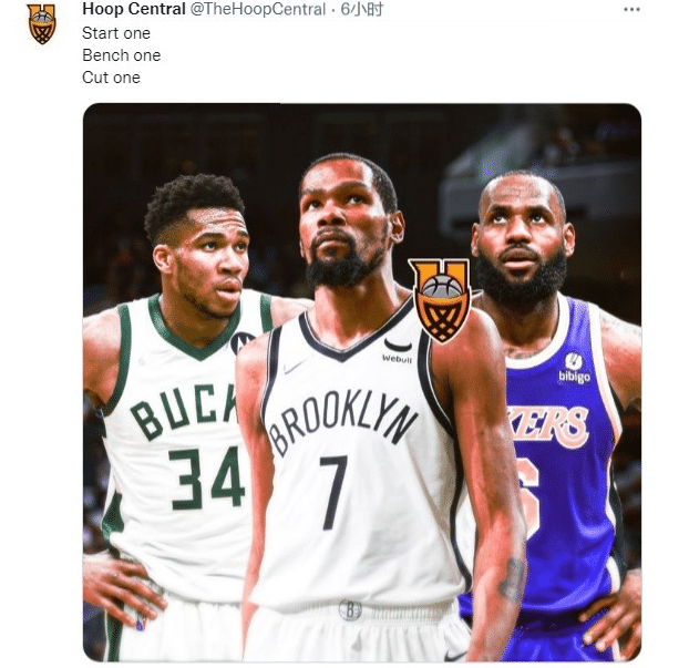 世纪难题！美媒发问：詹姆斯，杜兰特和字母哥，谁首发谁替补谁裁掉？