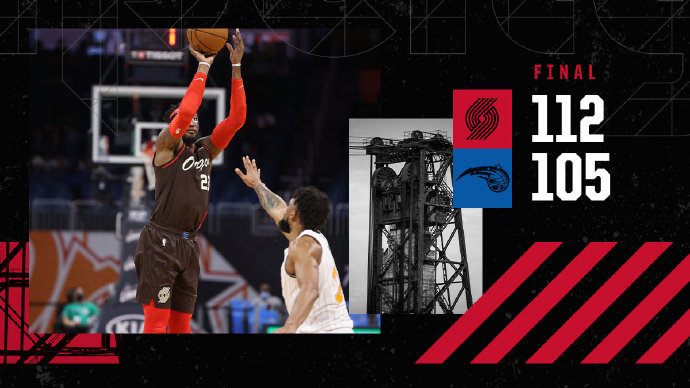 开拓者112-105战胜魔术 鲍威尔首秀22分 麦科勒姆24+5+7