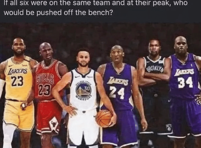 美媒搞事情，这6人在一队，谁打替补？对不起杜兰特，他们5人太强