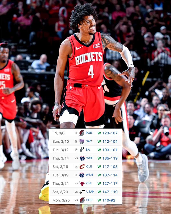 火箭逆袭西部！格林27+6，9连胜紧追勇士