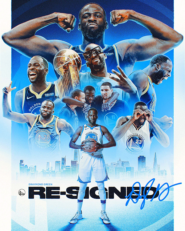 勇士官宣续约格林! 库里领衔14人冲冠豪阵 预计将成首支4亿球队