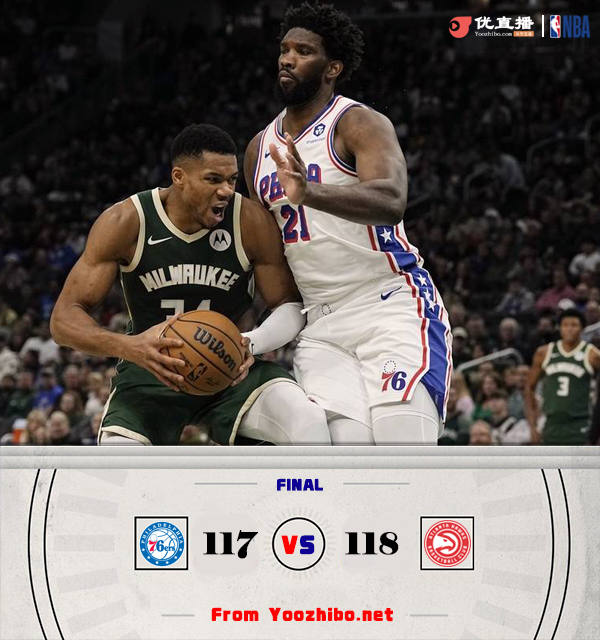 雄鹿118-117力克76人 利拉德39+8 字母哥23+13 恩比德24+7+6