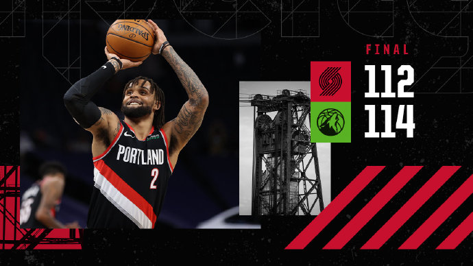 森林狼114-112战胜开拓者 爱德华兹34分创新高 利拉德38+7