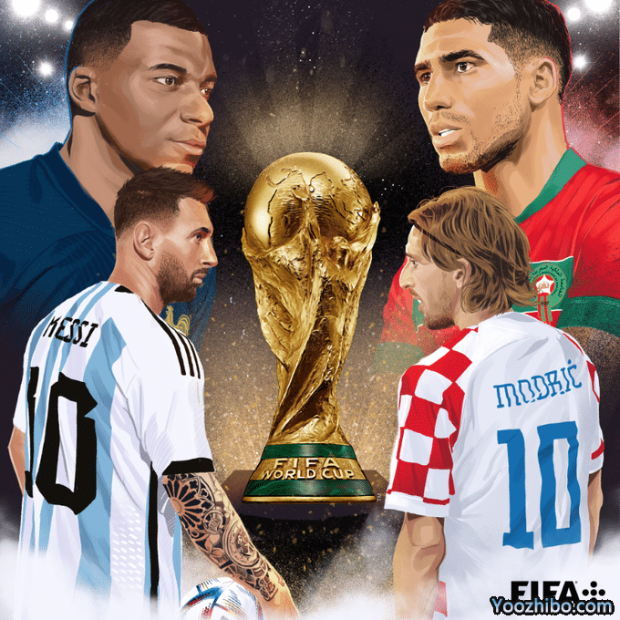 世界杯半决赛：阿根廷vs克罗地亚，法国对摩洛哥