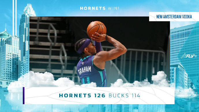 黄蜂126-114战胜雄鹿 三球27+5+9+4 字母哥34+18+9