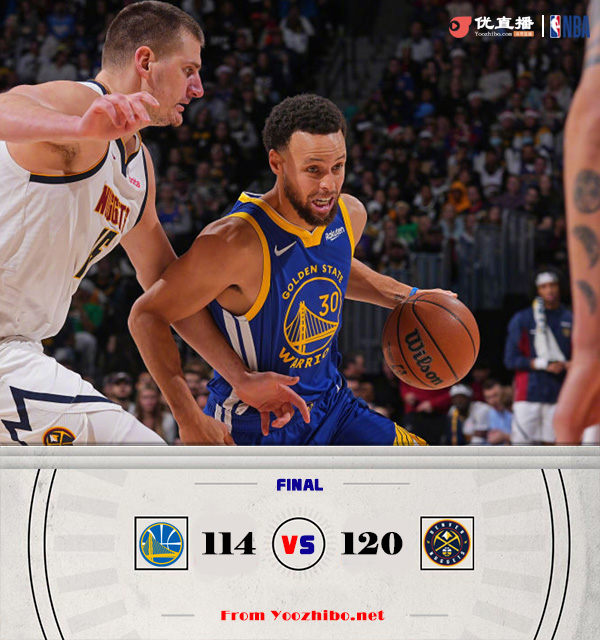 掘金120-114力克勇士 穆雷28+5 约基奇26+14+8 库里21中7