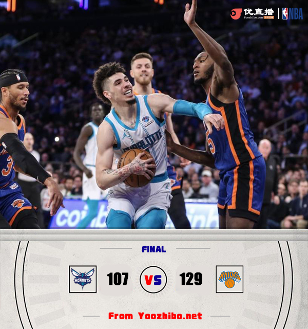 尼克斯129-107轻取黄蜂 巴雷特24分 鲍尔32+7+6