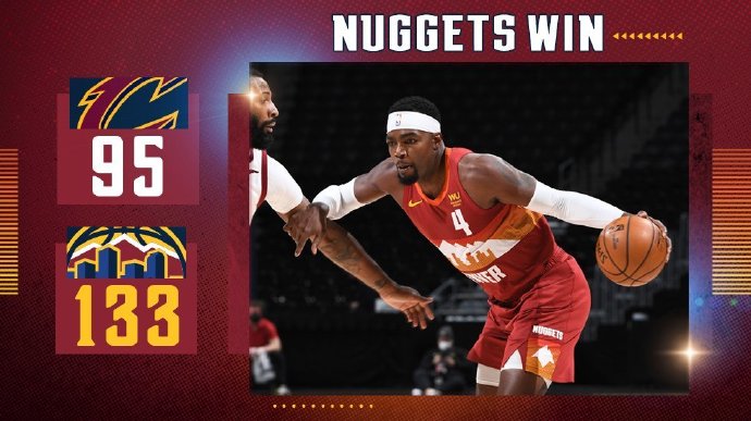 掘金133-95大胜骑士 米尔萨普三节22分 波特19分