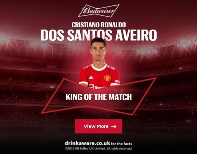 官方：C罗当选曼联v纽卡全场最佳球员