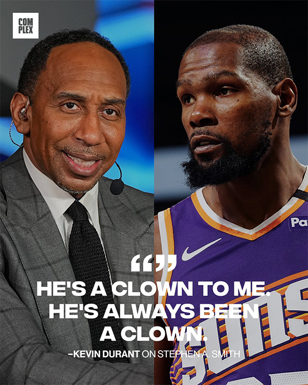 杜兰特怒批名嘴：斯蒂芬-A-密斯是小丑，驳斥其荒谬言论