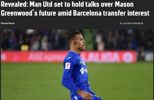 TA：巴萨和马竞都有意格林伍德 曼联将在本月讨论他的未来